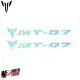MF6826 Kit 2 Adesivo Emblema Logo Yamaha MT-07 Cangiante Lucido 10x1,65cm