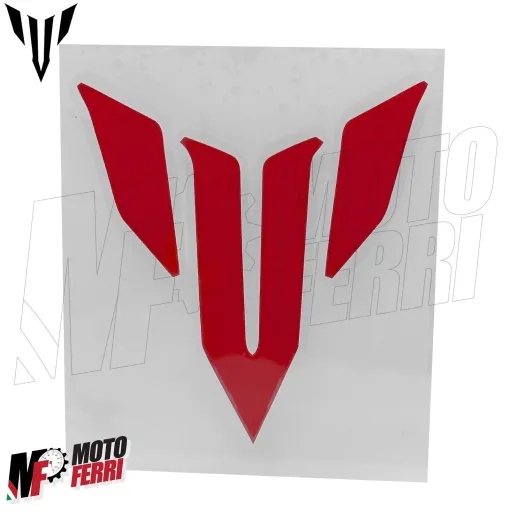 MF6830 Kit Adesivo Emblema Logo Yamaha MT125 MT03 MT07 MT09 MT10 Rosso 9,5x10cm