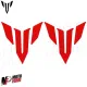 MF6830 Kit Adesivo Emblema Logo Yamaha MT125 MT03 MT07 MT09 MT10 Rosso 9,5x10cm