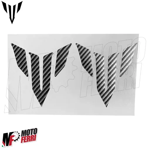 MF6830 Kit Adesivo Emblema Logo Yamaha MT03 MT07 MT09 MT10 Carbon Look 9,5x10cm
