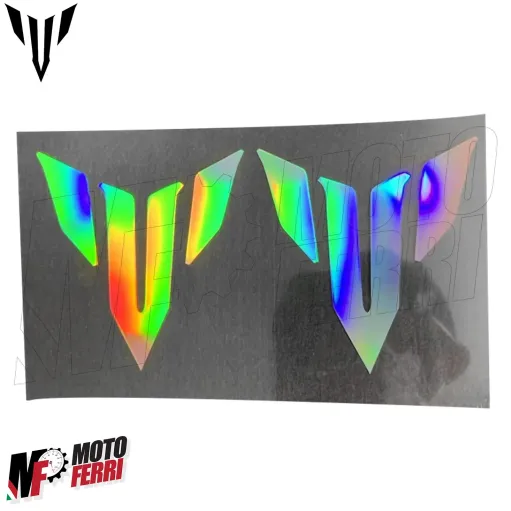 MF6830 Kit Adesivo Emblema Logo Yamaha MT03 MT07 MT09 MT10 Cangiante 9,5x10cm