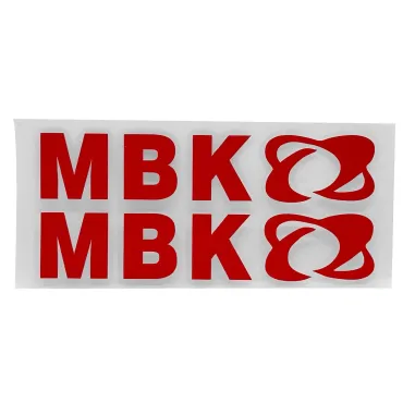 MF6833 Kit 2 Adesivo MBK Rosso Lucido Emblema Logo Booster Nitro Jog 15x3cm