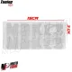 MF6833 Kit 2 Adesivo MBK Bianco Lucido Emblema Logo Booster Nitro Jog 15x3cm
