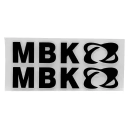 MF6833 Kit 2 Adesivo MBK Nero Lucido Emblema Logo Booster Nitro Jog 15x3cm