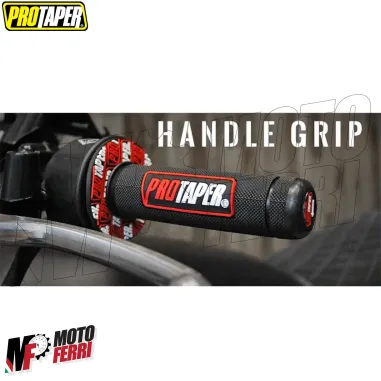 MF3868 Manopole ProTaper Rosso Nero per Moto Cross Enduro Motard Universali