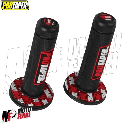 MF3868 Manopole ProTaper Rosso Nero per Moto Cross Enduro Motard Universali