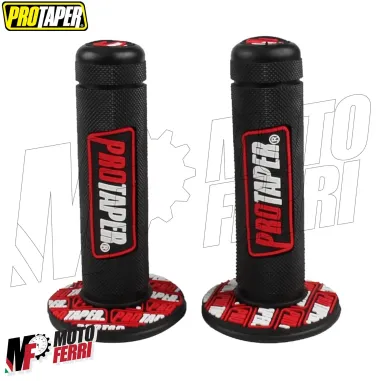 MF3868 Manopole ProTaper Rosso Nero per Moto Cross Enduro Motard Universali