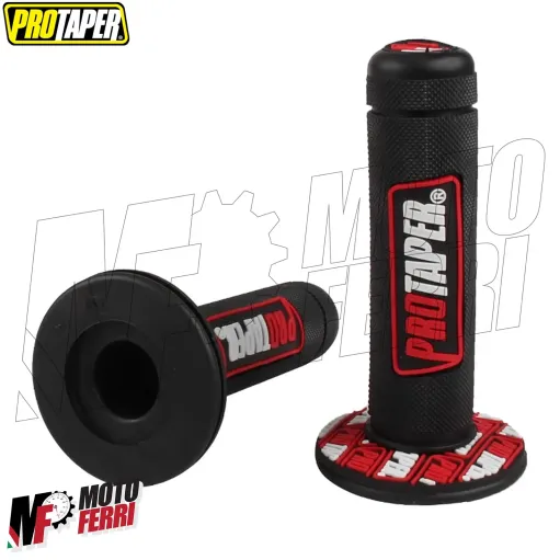 MF3868 Manopole ProTaper Rosso Nero per Moto Cross Enduro Motard Universali