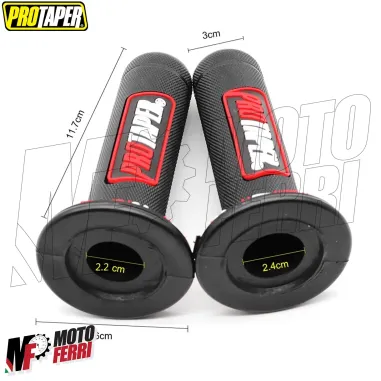 MF3868 Manopole ProTaper Rosso Nero per Moto Cross Enduro Motard Universali