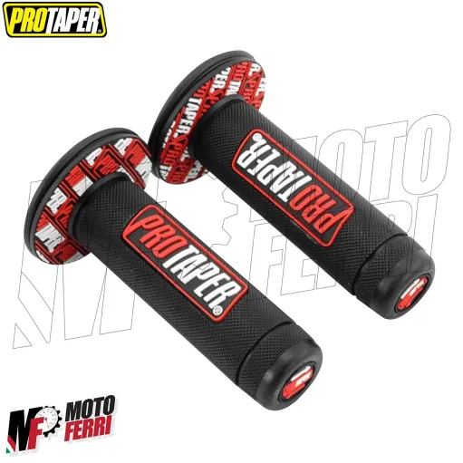 MF3868 Manopole ProTaper Rosso Nero per Moto Cross Enduro Motard Universali