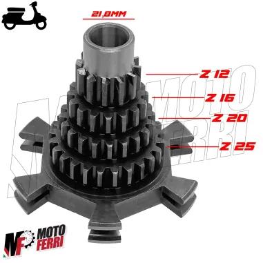 MF6863 Ingranaggio Multiplo Cambio Z 12 16 20 25 Vespa PX Sprint Veloce 125 150
