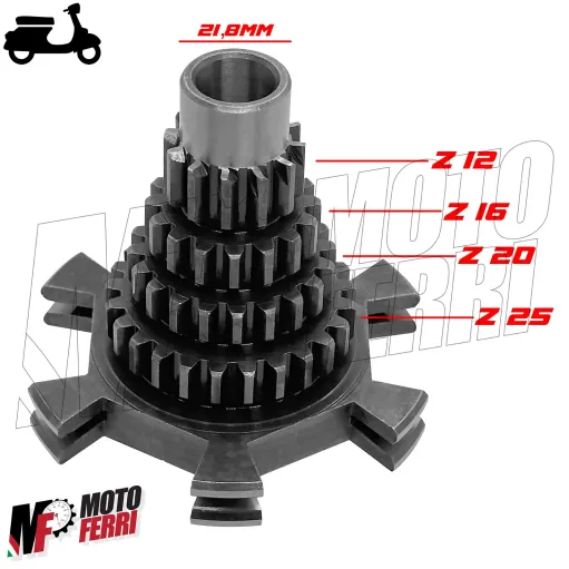MF6863 Ingranaggio Multiplo Cambio Z 12 16 20 25 Vespa PX Sprint Veloce 125 150