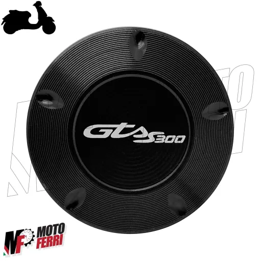 MF6870 Tappo Serbatoio Benzina Alluminio CNC Nero per Vespa GTS 300