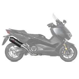MF6876 Scarico Marmitta Completo MIVV TMAX 530 - 2017 2018 2019 Oval Black