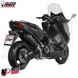 MF6876 Scarico Marmitta Completo MIVV TMAX 530 - 2017 2018 2019 Oval Black 2