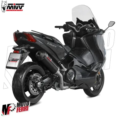 MF6876 Scarico Marmitta Completo MIVV TMAX 530 - 2017 2018 2019 Oval Black