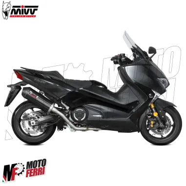 MF6876 Scarico Marmitta Completo MIVV TMAX 530 - 2017 2018 2019 Oval Black