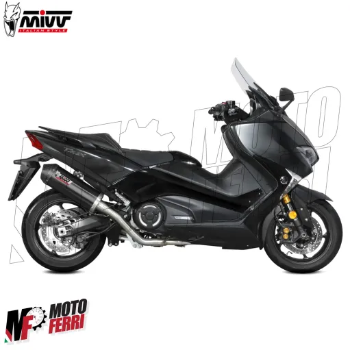 MF6876 Scarico Marmitta Completo MIVV TMAX 530 - 2017 2018 2019 Oval Black