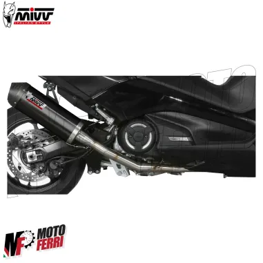 MF6876 Scarico Marmitta Completo MIVV TMAX 530 - 2017 2018 2019 Oval Black