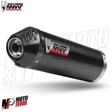 MF6876 Scarico Marmitta Completo MIVV TMAX 530 - 2017 2018 2019 Oval Black