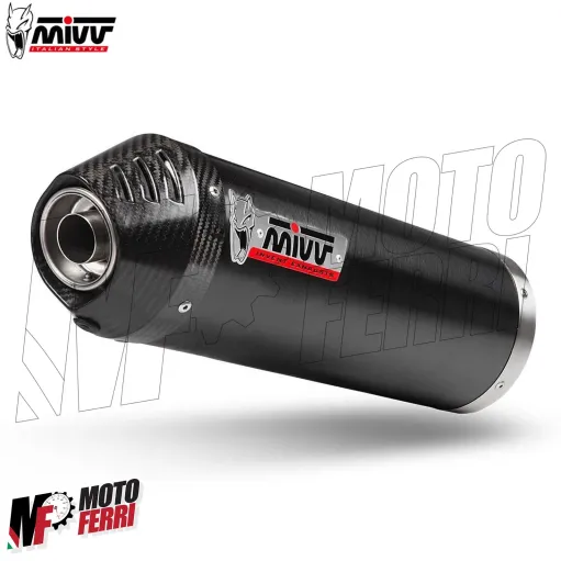MF6876 Scarico Marmitta Completo MIVV TMAX 530 - 2017 2018 2019 Oval Black