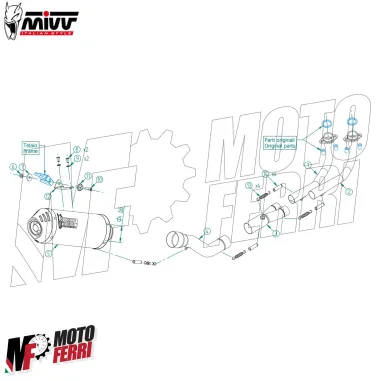MF6876 Scarico Marmitta Completo MIVV TMAX 530 - 2017 2018 2019 Oval Black