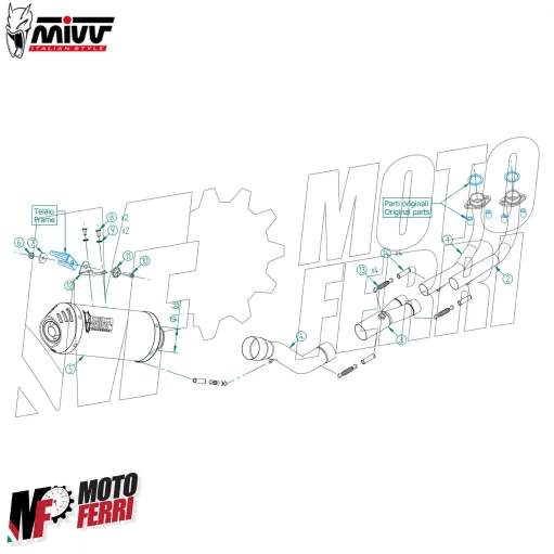 MF6876 Scarico Marmitta Completo MIVV Tmax 530 2017 2018 2019 Oval Black