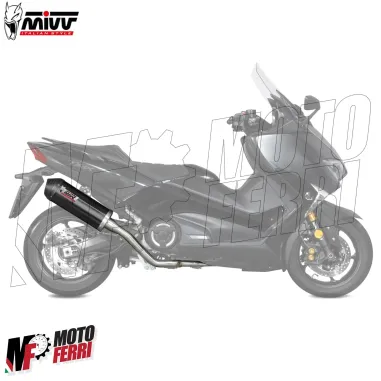 MF6876 Scarico Marmitta Completo MIVV TMAX 530 - 2017 2018 2019 Oval Black