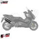 MF6876 Scarico Marmitta Completo MIVV TMAX 530 - 2017 2018 2019 Oval Black