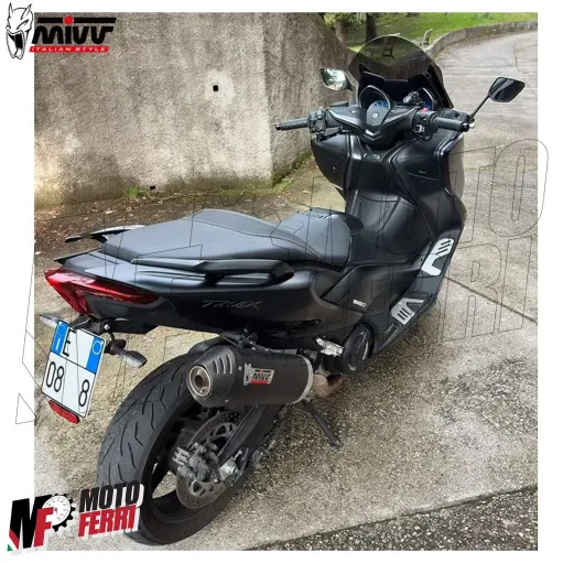 MF6876 Scarico Marmitta Completo MIVV Tmax 560 2020 2021 Oval Black Omologato