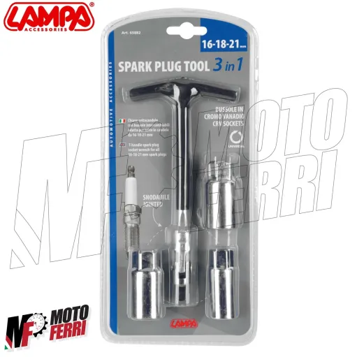 MF5666 Chiave Candela Snodata 16 / 18 / 21 Universale Auto Moto Scooter Vespa