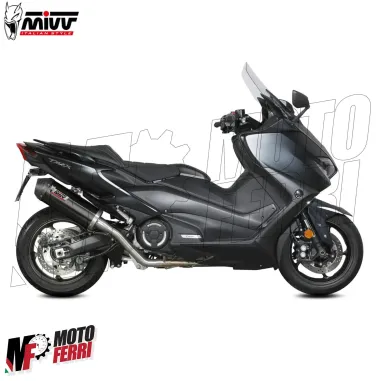 MF6876 Scarico Marmitta Completo MIVV Tmax 560 2020 2021 Oval Black Omologato
