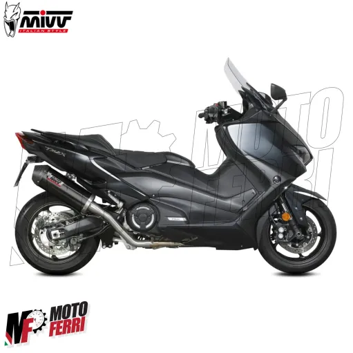 MF6876 Scarico Marmitta Completo MIVV Tmax 560 2020 2021 Oval Black Omologato