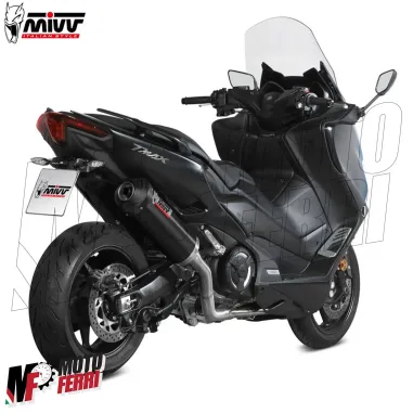 MF6876 Scarico Marmitta Completo MIVV Tmax 560 2020 2021 Oval Black Omologato