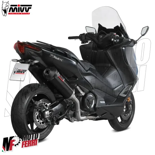 MF6876 Scarico Marmitta Completo MIVV TMAX 560 2020 2021 Oval Black Omologato