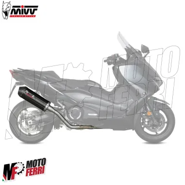 MF6876 Scarico Marmitta Completo MIVV Tmax 560 2020 2021 Oval Black Omologato