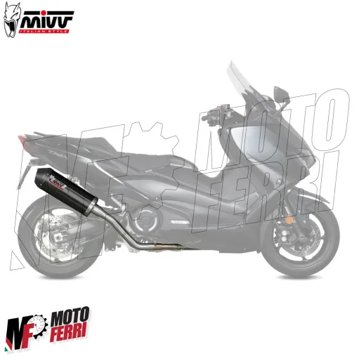 MF6876 Scarico Marmitta Completo MIVV Tmax 560 2020 2021 Oval Black Omologato