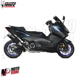 MF6877 Scarico Marmitta Completo MIVV SR-1 Tmax 560 mod 2022 2023 2024 Inox Nero 2