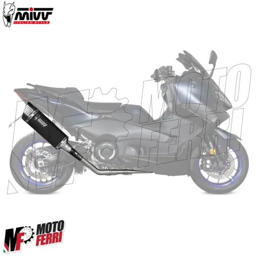 MF6877 Scarico Marmitta Completo MIVV SR-1 Tmax 560 mod 2022 2023 2024 Inox Nero