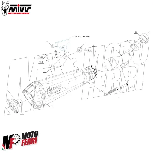 MF6878 Scarico Marmitta Terminale MIVV Honda XADV 750 da 2017 a 2026 Delta Race