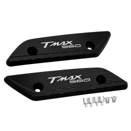 MF6881 Tappi Coperchi Specchietti CNC Nero per Yamaha TMax 560 2022 2023 2024