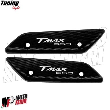 MF6881 Tappi Coperchi Specchietti CNC Nero per Yamaha TMax 560 2022 2023 2024