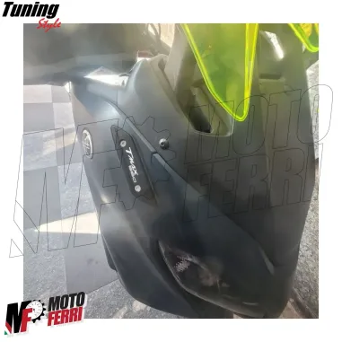 MF6881 Tappi Coperchi Specchietti CNC Nero per Yamaha TMax 560 2022 2023 2024