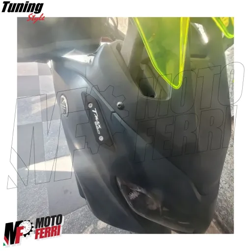 MF6881 Tappi Coperchi Specchietti CNC Nero per Yamaha TMax 560 2022 2023 2024