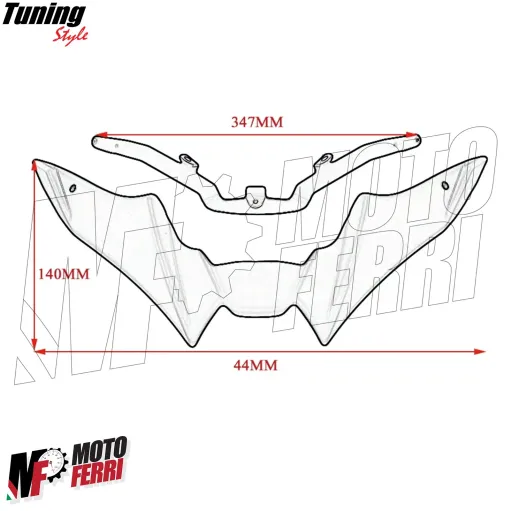 MF6882 Spoiler Downforce Fanale Anteriore Yamaha MT09 / SP mod 2021 2022 2023