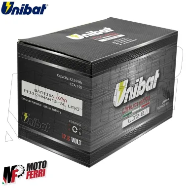 MF6888 Batteria Litio Unibat YTZ10S-BS per Yamaha TMax 500 dal 2008 al 2011