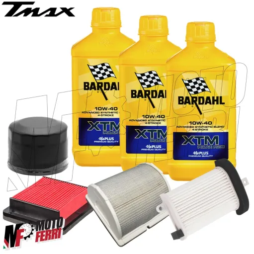 MF6896 Kit Tagliando TMax 500 2001 / 2007 - Filtri Aria Olio Bardahl XTM 10W40