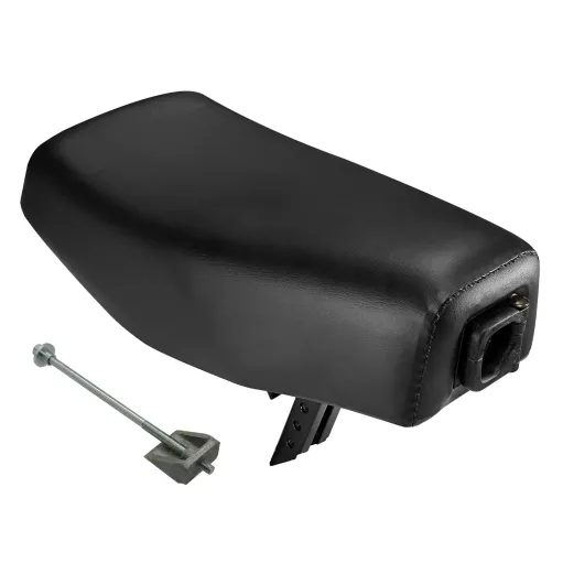 MF6928 Sella Lunga Grillo in Pelle con Scritta Logo Piaggio + Gancio Portaborse