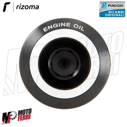 MF0957 - TAPPO CONTROLLO OLIO MOTORE ALLUMINIO RIZOMA PIAGGIO VESPA GTS 300 IE