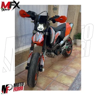 MF5358 Mascherina Faro Led Nero V-Face Universale Cross Enduro KTM GasGas Honda